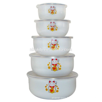 5PCs porcelaine émail décor à la maison bol à glace